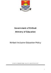 Pacific Regional Inclusive Education Framework (PRIEF)